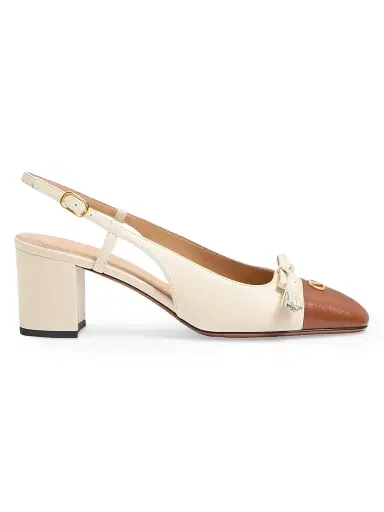 Valentino Garavani Women's Valet Du Roi 60MM Kidskin Slingback Pumps - Butter Tobacco | Thumbnail 1 Valentino Garavani Women's Valet Du Roi 60MM Kidskin Slingback Pumps - Butter Tobacco | Thumbnail 1
