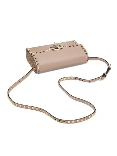 Valentino Garavani Women's Rockstud Grainy Calfskin Crossbody Bag - Poudre | Thumbnail 5 Valentino Garavani Women's Rockstud Grainy Calfskin Crossbody Bag - Poudre | Thumbnail 5