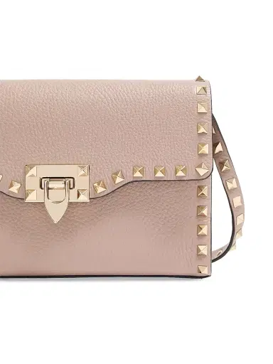 Valentino Garavani Women's Rockstud Grainy Calfskin Crossbody Bag - Poudre | Thumbnail 7 Valentino Garavani Women's Rockstud Grainy Calfskin Crossbody Bag - Poudre | Thumbnail 7