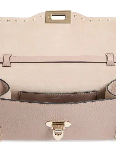 Valentino Garavani Women's Rockstud Grainy Calfskin Crossbody Bag - Poudre | Thumbnail 8 Valentino Garavani Women's Rockstud Grainy Calfskin Crossbody Bag - Poudre | Thumbnail 8
