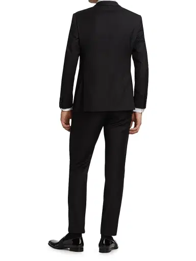 Emporio Armani Men's One-Button Regular-Fit Wool Tuxedo - Black - Size 50 | Thumbnail 5 Emporio Armani Men's One-Button Regular-Fit Wool Tuxedo - Black - Size 50 | Thumbnail 5