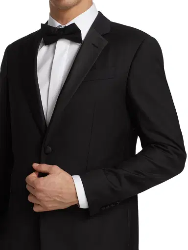 Emporio Armani Men's One-Button Regular-Fit Wool Tuxedo - Black - Size 50 | Thumbnail 6 Emporio Armani Men's One-Button Regular-Fit Wool Tuxedo - Black - Size 50 | Thumbnail 6