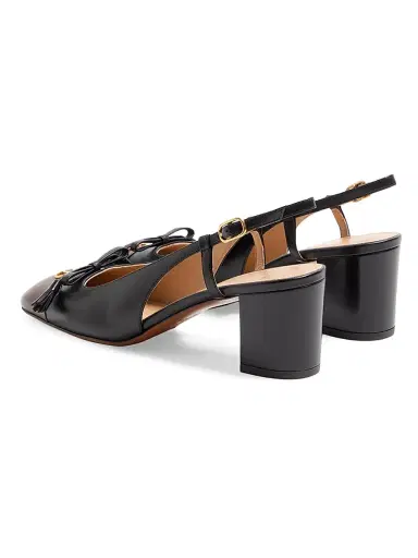 Valentino Garavani Women's Valet Du Roi 60MM Kidskin Slingback Pumps - Black Coffee | Thumbnail 3 Valentino Garavani Women's Valet Du Roi 60MM Kidskin Slingback Pumps - Black Coffee | Thumbnail 3