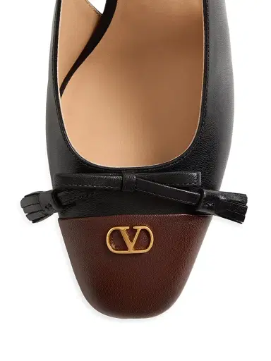 Valentino Garavani Women's Valet Du Roi 60MM Kidskin Slingback Pumps - Black Coffee | Thumbnail 5 Valentino Garavani Women's Valet Du Roi 60MM Kidskin Slingback Pumps - Black Coffee | Thumbnail 5