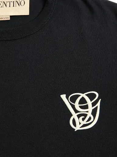 Valentino Garavani Men's Cotton T-Shirt with VG Patch - Black - Size XS | Thumbnail 6 Valentino Garavani Men's Cotton T-Shirt with VG Patch - Black - Size XS | Thumbnail 6