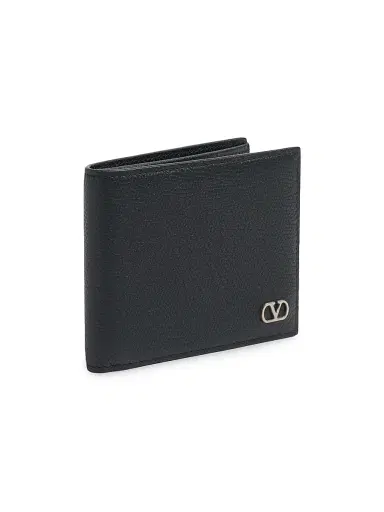 Valentino Garavani Men's VLogo Signature Grainy Calfskin Wallet - Black | Thumbnail 3 Valentino Garavani Men's VLogo Signature Grainy Calfskin Wallet - Black | Thumbnail 3