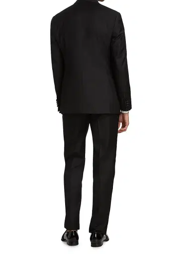 Emporio Armani Men's Peak Lapel Single-Button Suit - Black | Thumbnail 5 Emporio Armani Men's Peak Lapel Single-Button Suit - Black | Thumbnail 5