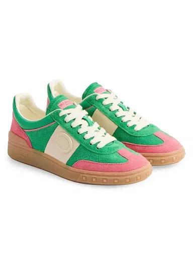 Valentino Garavani Women's Upvillage Crosta Sneakers - Sweet Pink Green Glace - Size 5.5 | Thumbnail 2 Valentino Garavani Women's Upvillage Crosta Sneakers - Sweet Pink Green Glace - Size 5.5 | Thumbnail 2