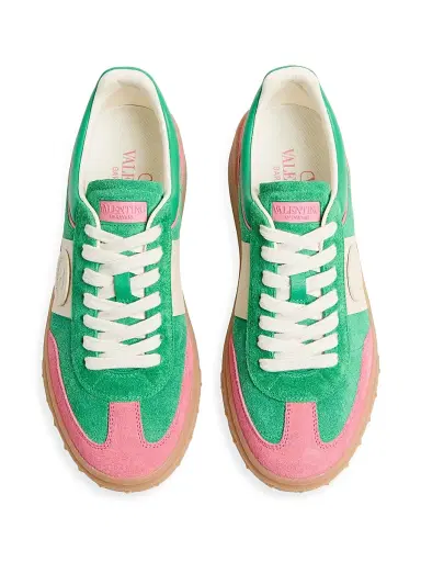 Valentino Garavani Women's Upvillage Crosta Sneakers - Sweet Pink Green Glace - Size 5.5 | Thumbnail 4 Valentino Garavani Women's Upvillage Crosta Sneakers - Sweet Pink Green Glace - Size 5.5 | Thumbnail 4