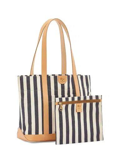 Il Bisonte Women's Caramella Classic Tote - Blue Natural | Thumbnail 4 Il Bisonte Women's Caramella Classic Tote - Blue Natural | Thumbnail 4