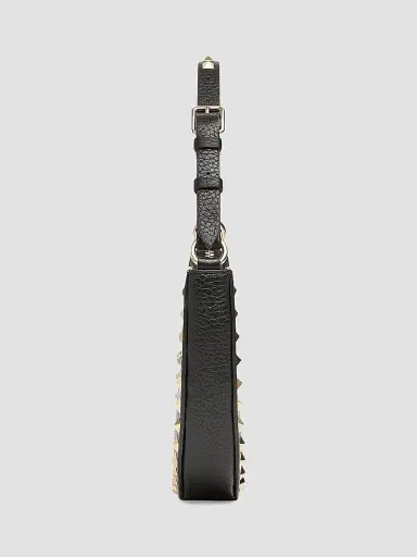 Valentino Garavani Women's Mini Rockstud Hobo Bag in Grainy Calfskin - Black | Thumbnail 5 Valentino Garavani Women's Mini Rockstud Hobo Bag in Grainy Calfskin - Black | Thumbnail 5