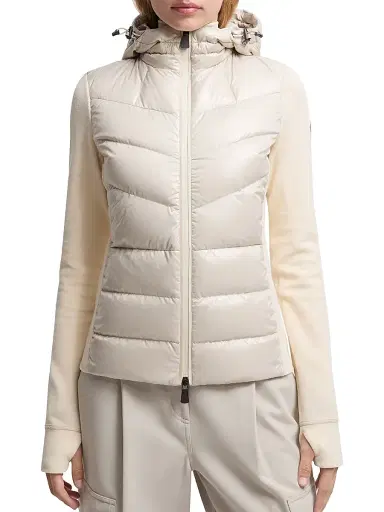 Moncler Grenoble Women's Down-Filled Hoodie - White | Thumbnail 2 Moncler Grenoble Women's Down-Filled Hoodie - White | Thumbnail 2