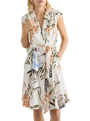 Marella Women's Poplin Wrap Dress | Thumbnail 3 Marella Women's Poplin Wrap Dress | Thumbnail 3