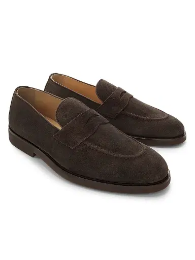 Brunello Cucinelli Men's Suede Loafers | Thumbnail 2 Brunello Cucinelli Men's Suede Loafers | Thumbnail 2