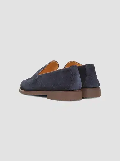 Brunello Cucinelli Men's Leather Loafers - Navy | Thumbnail 3 Brunello Cucinelli Men's Leather Loafers - Navy | Thumbnail 3