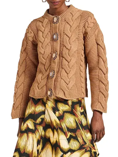 La DoubleJ Women's Portrait Cardigan - Solid Brown | Thumbnail 3 La DoubleJ Women's Portrait Cardigan - Solid Brown | Thumbnail 3