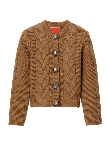 La DoubleJ Women's Portrait Cardigan - Solid Brown | Thumbnail 1 La DoubleJ Women's Portrait Cardigan - Solid Brown | Thumbnail 1