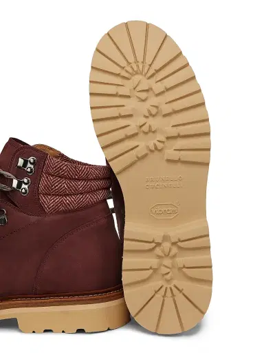 Brunello Cucinelli Men's Leather Hiking Boots - Dark Red | Thumbnail 6 Brunello Cucinelli Men's Leather Hiking Boots - Dark Red | Thumbnail 6