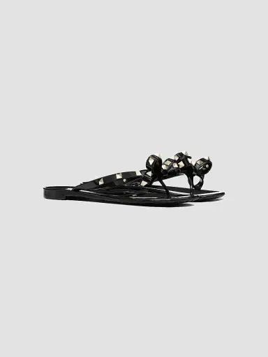 Valentino Garavani Women's Rockstud Rubber Slippers - Black | Thumbnail 2 Valentino Garavani Women's Rockstud Rubber Slippers - Black | Thumbnail 2