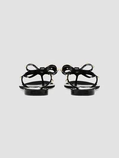 Valentino Garavani Women's Rockstud Rubber Slippers - Black | Thumbnail 3 Valentino Garavani Women's Rockstud Rubber Slippers - Black | Thumbnail 3