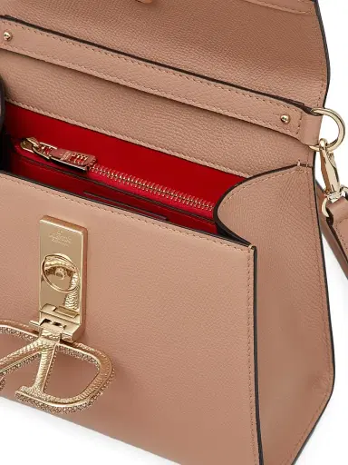 Valentino Garavani Women's Small VSling Top Handle Bag with Jewel Embroidery - Rose Cannelle | Thumbnail 7 Valentino Garavani Women's Small VSling Top Handle Bag with Jewel Embroidery - Rose Cannelle | Thumbnail 7