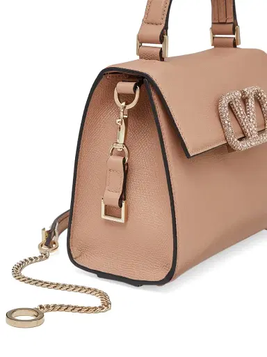 Valentino Garavani Women's Small VSling Top Handle Bag with Jewel Embroidery - Rose Cannelle | Thumbnail 8 Valentino Garavani Women's Small VSling Top Handle Bag with Jewel Embroidery - Rose Cannelle | Thumbnail 8