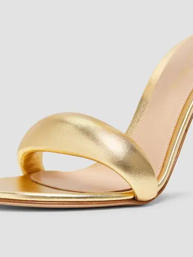 Gianvito Rossi Women's Bijoux Ankle-Strap Metallic Leather Stiletto Sandals | Thumbnail 6 Gianvito Rossi Women's Bijoux Ankle-Strap Metallic Leather Stiletto Sandals | Thumbnail 6