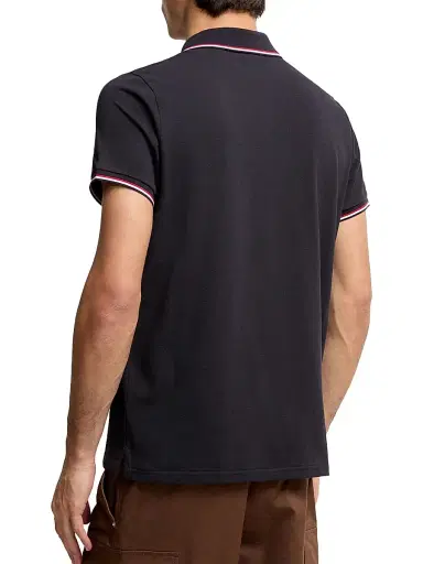 Moncler Men's Polo Shirt in Cotton Piquet - Dark Blue | Thumbnail 3 Moncler Men's Polo Shirt in Cotton Piquet - Dark Blue | Thumbnail 3