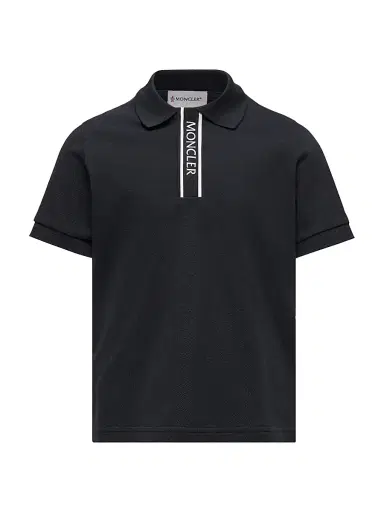 Moncler Little Boy's & Boy's Polo Shirt in Cotton Piquet - Black - Size 14 | Thumbnail 1 Moncler Little Boy's & Boy's Polo Shirt in Cotton Piquet - Black - Size 14 | Thumbnail 1