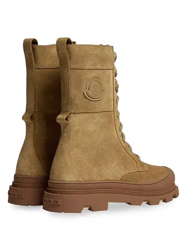 Moncler Women's Vera High Boots in Suede - Camel Beige | Thumbnail 3 Moncler Women's Vera High Boots in Suede - Camel Beige | Thumbnail 3
