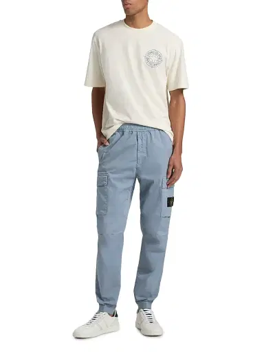 Stone Island Men's Stretch Cotton Cargo Pants - Dark Blue | Thumbnail 2 Stone Island Men's Stretch Cotton Cargo Pants - Dark Blue | Thumbnail 2