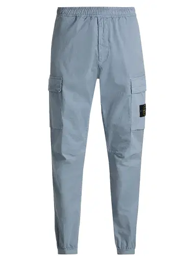 Stone Island Men's Stretch Cotton Cargo Pants - Dark Blue | Thumbnail 1 Stone Island Men's Stretch Cotton Cargo Pants - Dark Blue | Thumbnail 1