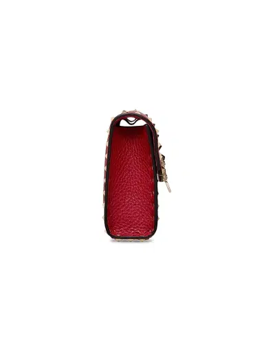 Valentino Garavani Women's Rockstud Grainy Calfskin Crossbody Bag - Rosso Red | Thumbnail 5 Valentino Garavani Women's Rockstud Grainy Calfskin Crossbody Bag - Rosso Red | Thumbnail 5