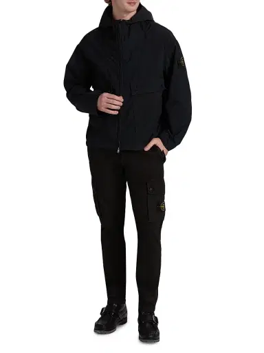 Stone Island Men's Hooded Short Parka - Navy Blue | Thumbnail 2 Stone Island Men's Hooded Short Parka - Navy Blue | Thumbnail 2