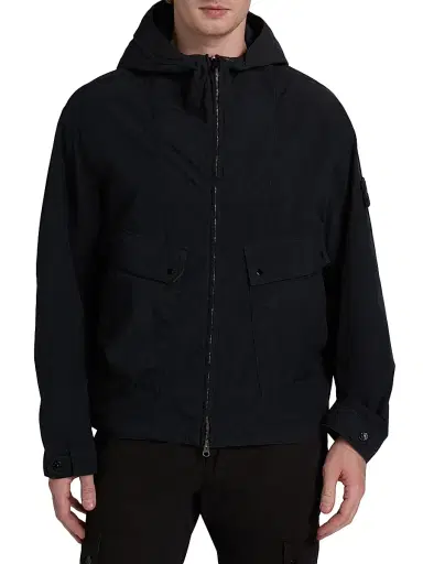 Stone Island Men's Hooded Short Parka - Navy Blue | Thumbnail 3 Stone Island Men's Hooded Short Parka - Navy Blue | Thumbnail 3