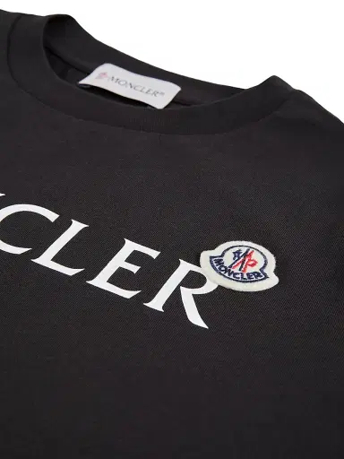 Moncler Little Boy's & Boy's Crewneck T-Shirt in Cotton - Black - Size 14 | Thumbnail 4 Moncler Little Boy's & Boy's Crewneck T-Shirt in Cotton - Black - Size 14 | Thumbnail 4