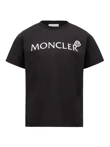 Moncler Little Boy's & Boy's Crewneck T-Shirt in Cotton - Black - Size 14 | Thumbnail 1 Moncler Little Boy's & Boy's Crewneck T-Shirt in Cotton - Black - Size 14 | Thumbnail 1