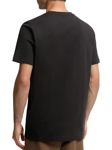 Moncler Men's Crew-Neck T-Shirt in Cotton - Black | Thumbnail 3 Moncler Men's Crew-Neck T-Shirt in Cotton - Black | Thumbnail 3