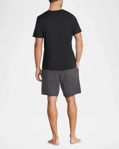 Barefoot Dreams Men's Malibu Collection Cotton Modal V-Neck T-Shirt | Thumbnail 3 Barefoot Dreams Men's Malibu Collection Cotton Modal V-Neck T-Shirt | Thumbnail 3