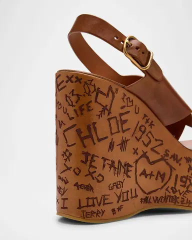 Chloé Maxime Leather Crisscross Platform Sandals | Thumbnail 6 Chloé Maxime Leather Crisscross Platform Sandals | Thumbnail 6