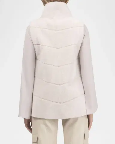 Gorski Reversible Textured Lamb Shearling Vest | Thumbnail 3 Gorski Reversible Textured Lamb Shearling Vest | Thumbnail 3