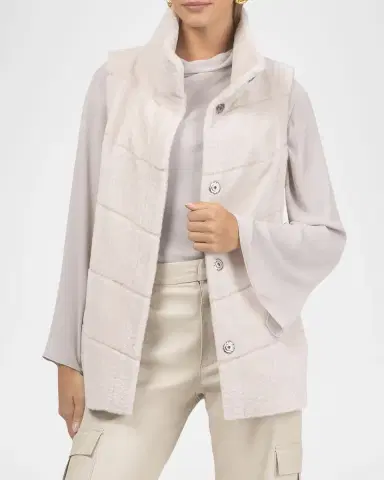 Gorski Reversible Textured Lamb Shearling Vest | Thumbnail 6 Gorski Reversible Textured Lamb Shearling Vest | Thumbnail 6