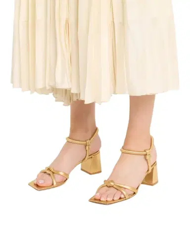 Gianvito Rossi Leather Knot Ankle-Strap Sandals | Thumbnail 1 Gianvito Rossi Leather Knot Ankle-Strap Sandals | Thumbnail 1