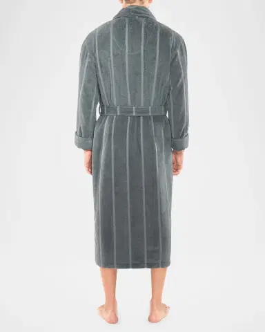 Majestic International Men's Ultra Lux Jacquard Shawl Robe | Thumbnail 2 Majestic International Men's Ultra Lux Jacquard Shawl Robe | Thumbnail 2