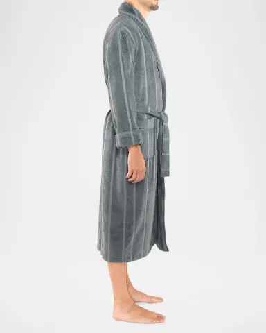Majestic International Men's Ultra Lux Jacquard Shawl Robe | Thumbnail 3 Majestic International Men's Ultra Lux Jacquard Shawl Robe | Thumbnail 3