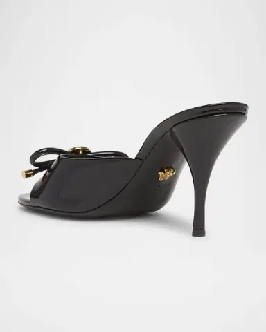 Versace Opera Bow Ballet Mules in Patent Leather | Thumbnail 3 Versace Opera Bow Ballet Mules in Patent Leather | Thumbnail 3