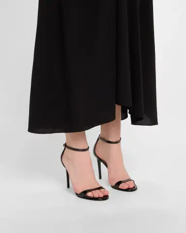 Stuart Weitzman Nudist II Patent Ankle-Strap Sandals | Thumbnail 2 Stuart Weitzman Nudist II Patent Ankle-Strap Sandals | Thumbnail 2