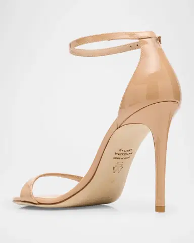 Stuart Weitzman Nudist II Patent Ankle-Strap Sandals | Thumbnail 4 Stuart Weitzman Nudist II Patent Ankle-Strap Sandals | Thumbnail 4