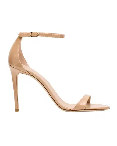 Stuart Weitzman Nudist II Patent Ankle-Strap Sandals | Thumbnail 1 Stuart Weitzman Nudist II Patent Ankle-Strap Sandals | Thumbnail 1