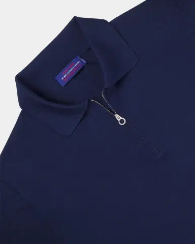 Stefano Ricci Men's Quarter-Zip Short-Sleeve Polo Sweater | Thumbnail 3 Stefano Ricci Men's Quarter-Zip Short-Sleeve Polo Sweater | Thumbnail 3